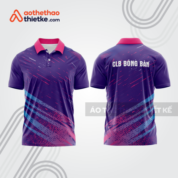 Mẫu thiết kế áo polo đồng phục thi đấu bóng bàn bb1031