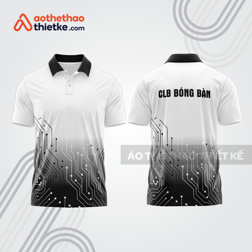 Mẫu thiết kế áo thun có cổ thi đấu bóng bàn bb1227