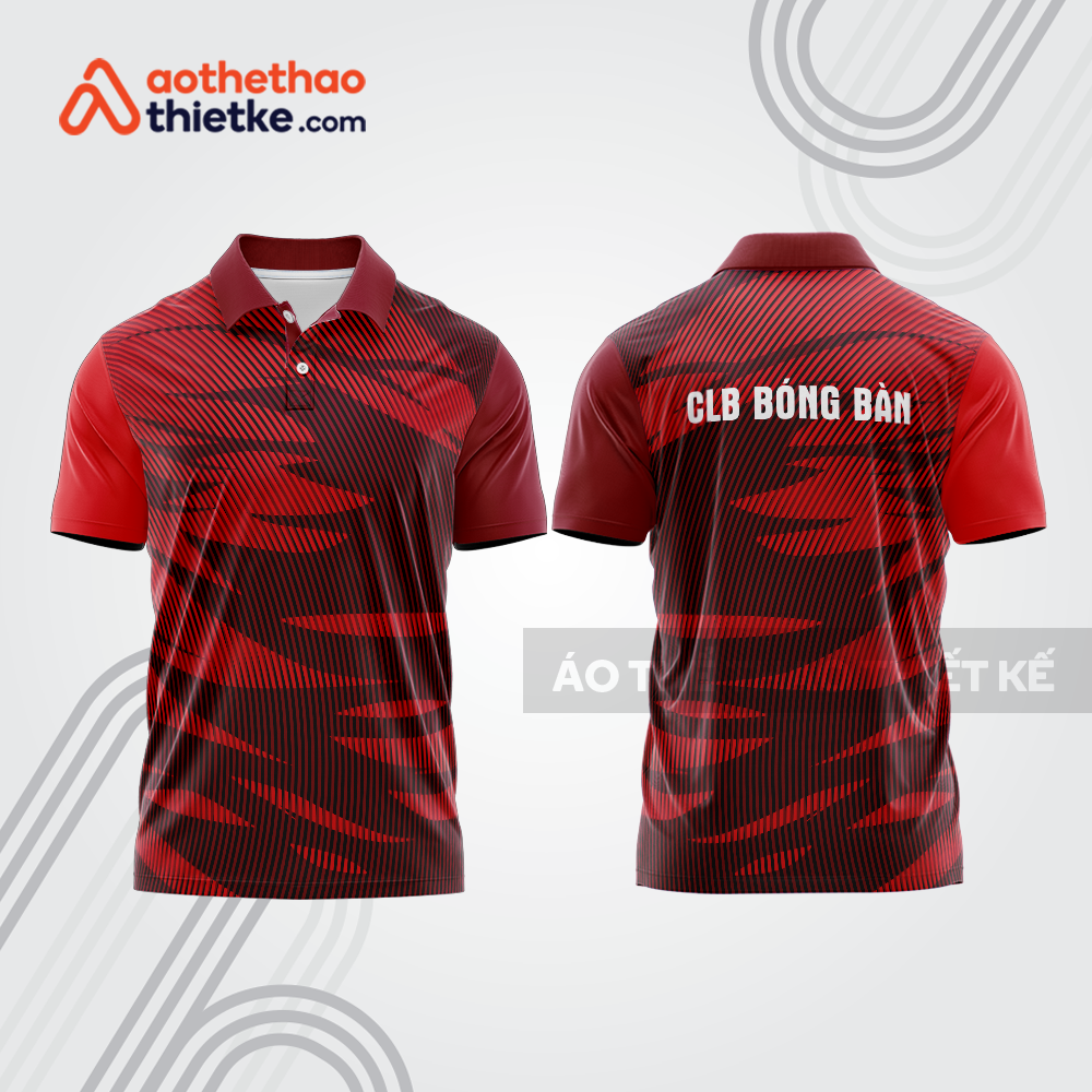 Mẫu thiết kế áo thun có cổ thi đấu bóng bàn bb1231