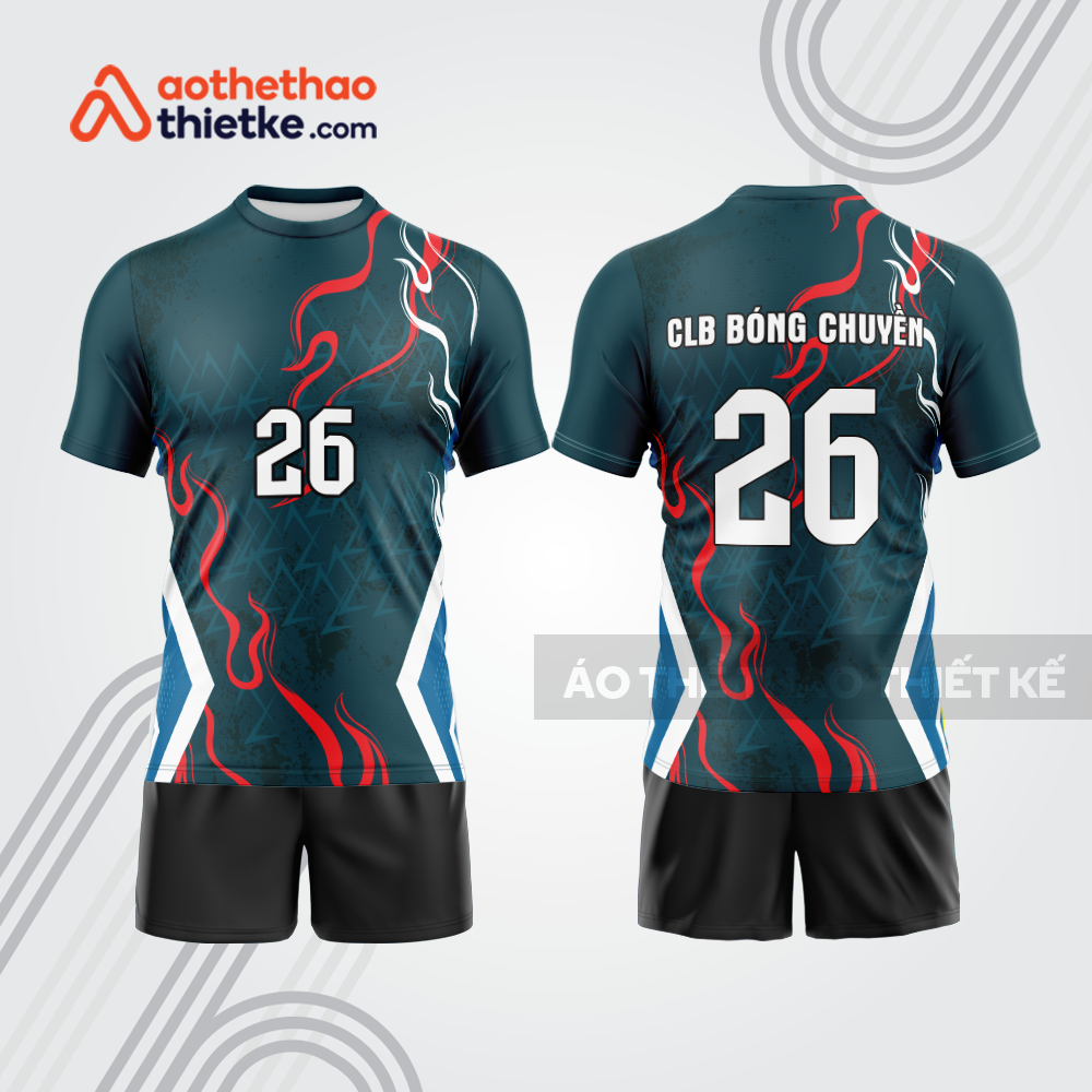 Mẫu thiết kế quần áo đồng phục thi đấu bóng chuyền bc1196