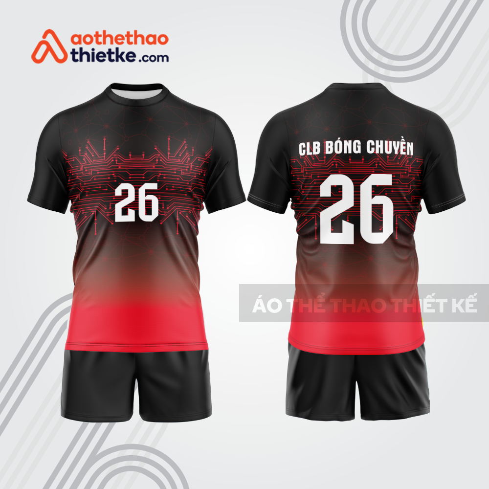 Mẫu thiết kế quần áo đồng phục thi đấu bóng chuyền bc1210