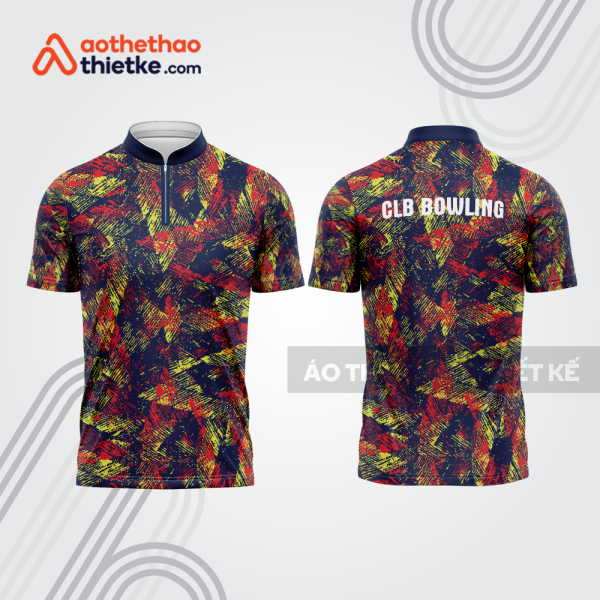 Mẫu thiết kế áo khóa kéo đồng phục CLB bowling bl110