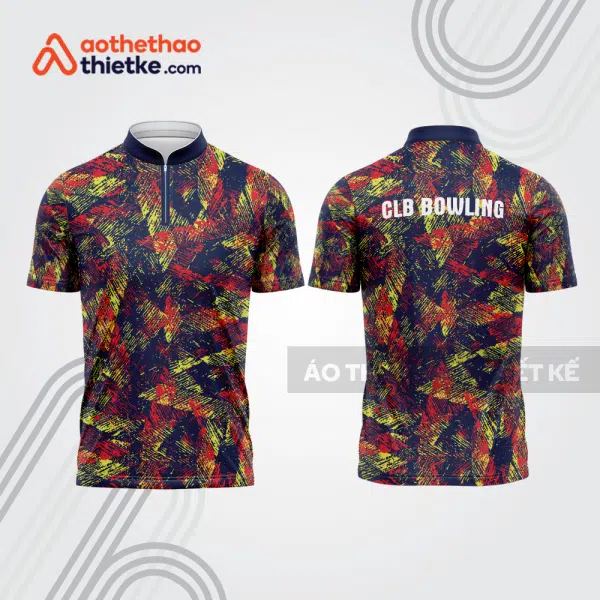 Mẫu thiết kế áo khóa kéo đồng phục CLB bowling bl110