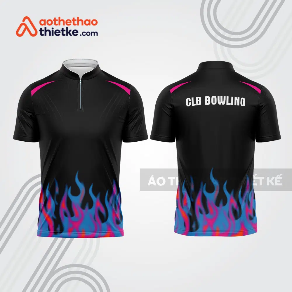 Mẫu thiết kế áo khóa kéo đồng phục CLB bowling bl284