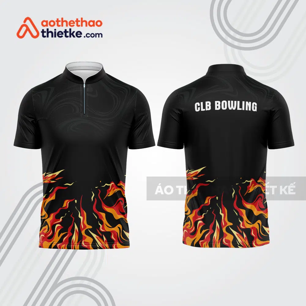 Mẫu thiết kế áo khóa kéo đồng phục CLB bowling bl340