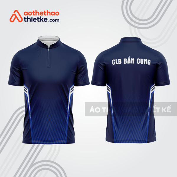 Mẫu thiết kế áo khóa kéo đồng phục CLB bắn cung đẹp bu108