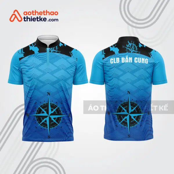 Mẫu thiết kế áo khóa kéo đồng phục CLB bắn cung đẹp bu110