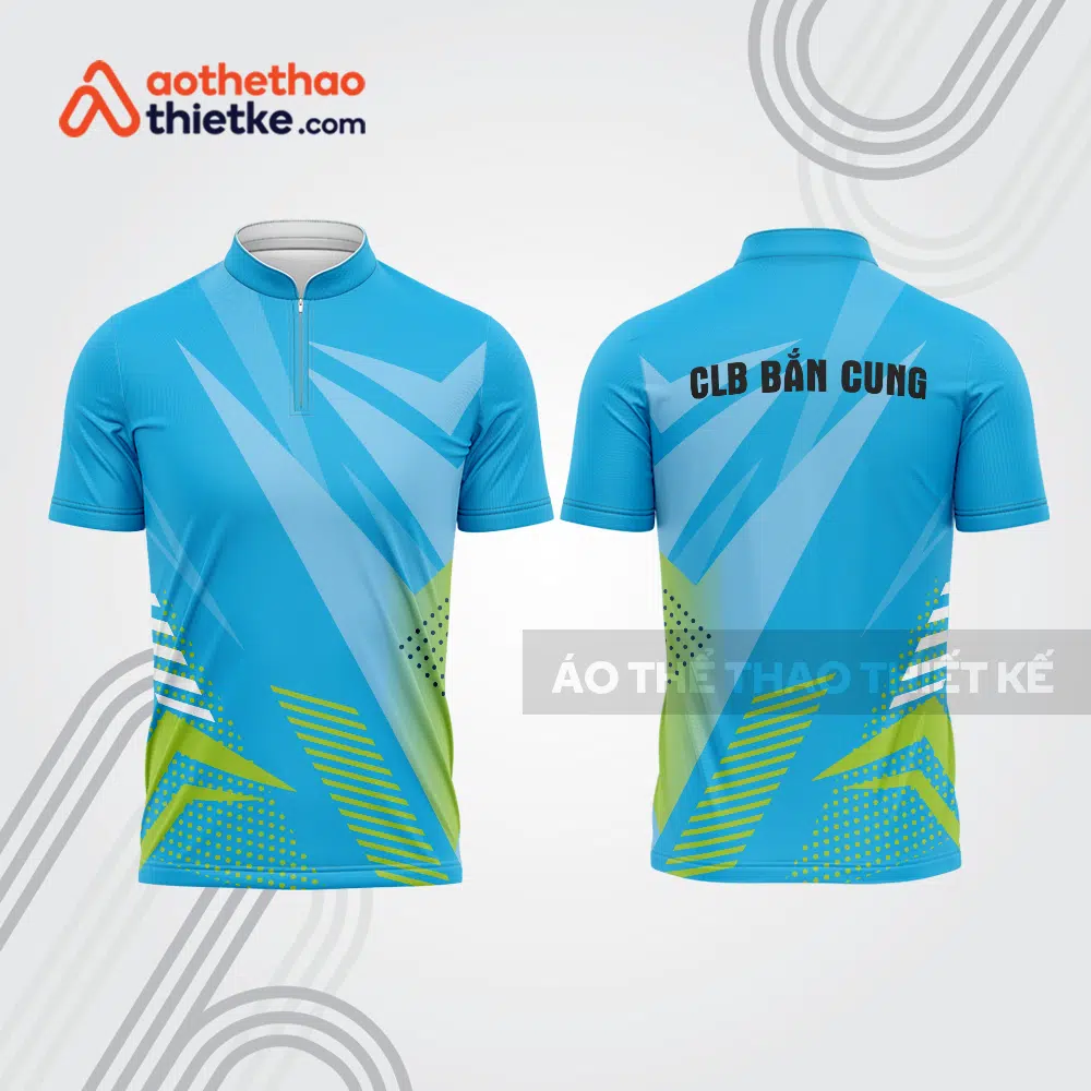 Mẫu thiết kế áo khóa kéo đồng phục CLB bắn cung đẹp bu120