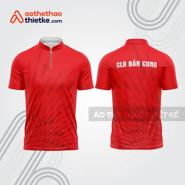 Mẫu thiết kế áo khóa kéo đồng phục CLB bắn cung đẹp bu131