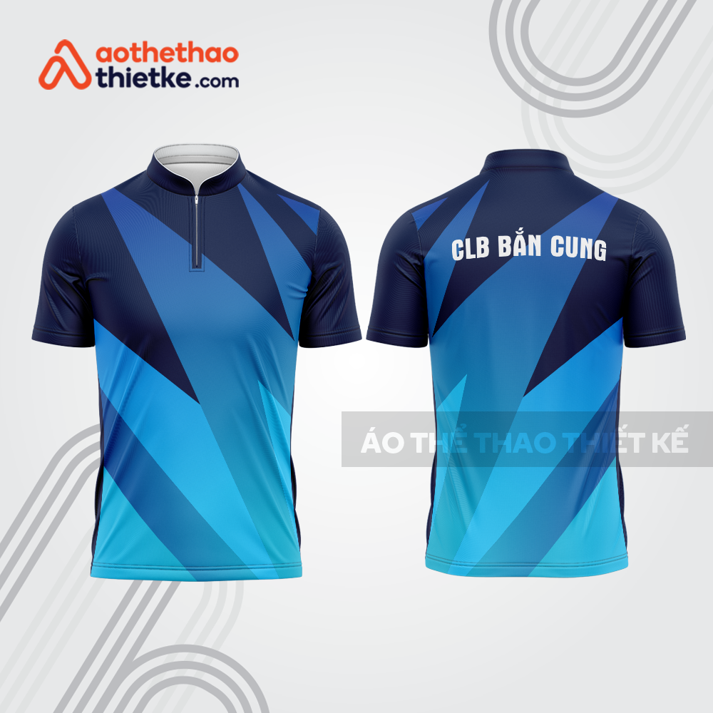 Mẫu thiết kế áo khóa kéo đồng phục CLB bắn cung đẹp bu138