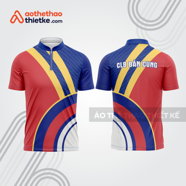 Mẫu thiết kế áo khóa kéo đồng phục CLB bắn cung đẹp bu149