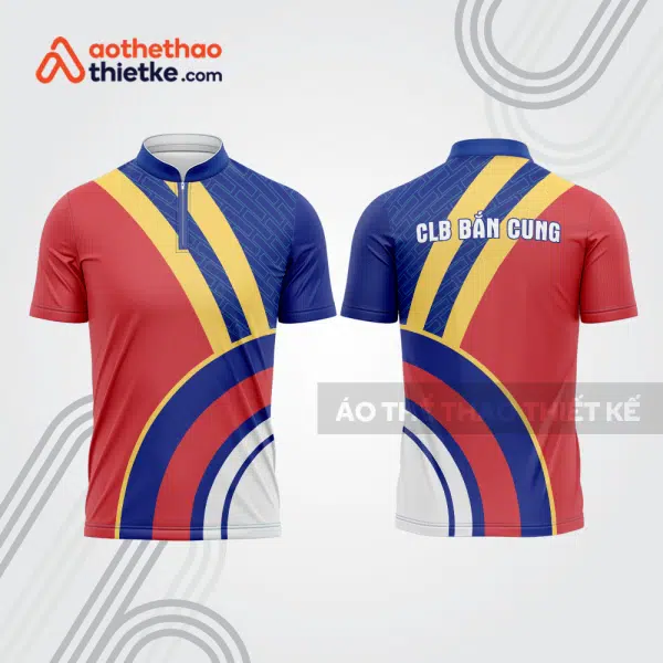 Mẫu thiết kế áo khóa kéo đồng phục CLB bắn cung đẹp bu149
