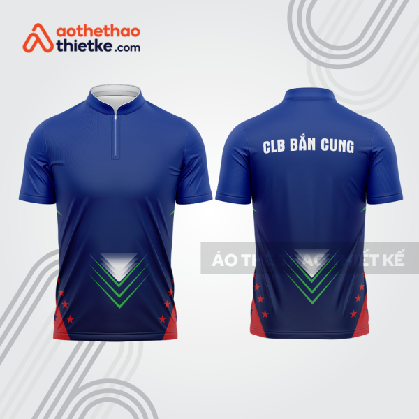 Mẫu thiết kế áo khóa kéo đồng phục CLB bắn cung đẹp bu150