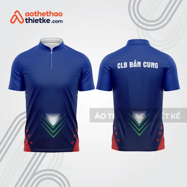 Mẫu thiết kế áo khóa kéo đồng phục CLB bắn cung đẹp bu150