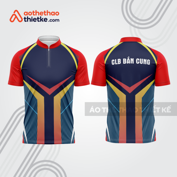 Mẫu thiết kế áo khóa kéo đồng phục CLB bắn cung đẹp bu151