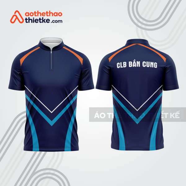 Mẫu thiết kế áo khóa kéo đồng phục CLB bắn cung đẹp bu157