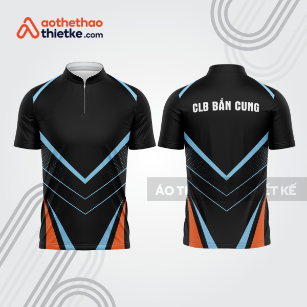 Mẫu thiết kế áo khóa kéo đồng phục CLB bắn cung đẹp bu158