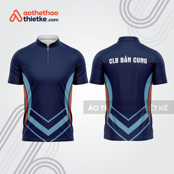 Mẫu thiết kế áo khóa kéo đồng phục CLB bắn cung đẹp bu159