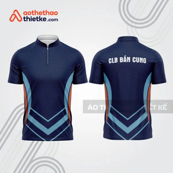 Mẫu thiết kế áo khóa kéo đồng phục CLB bắn cung đẹp bu159