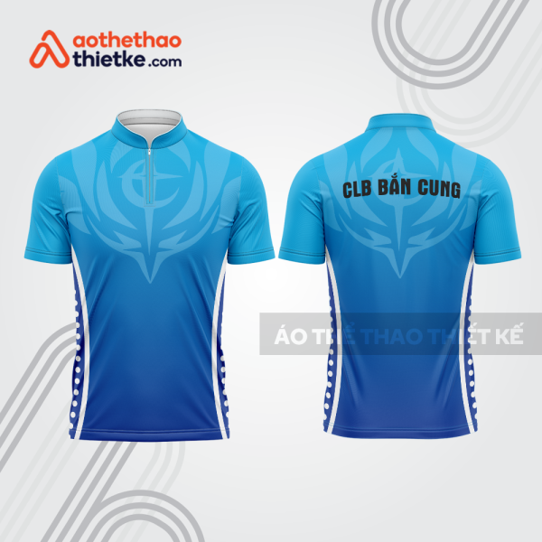 Mẫu thiết kế áo khóa kéo đồng phục CLB bắn cung đẹp bu160