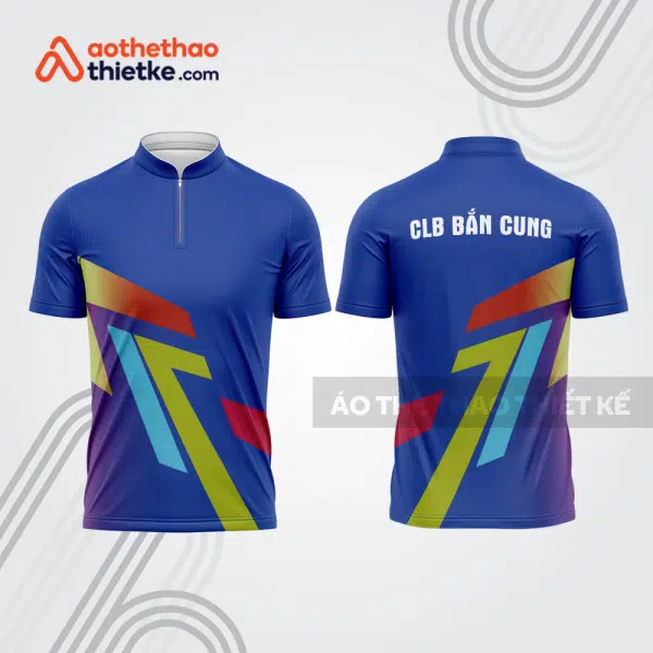 Mẫu thiết kế áo khóa kéo đồng phục CLB bắn cung đẹp bu163