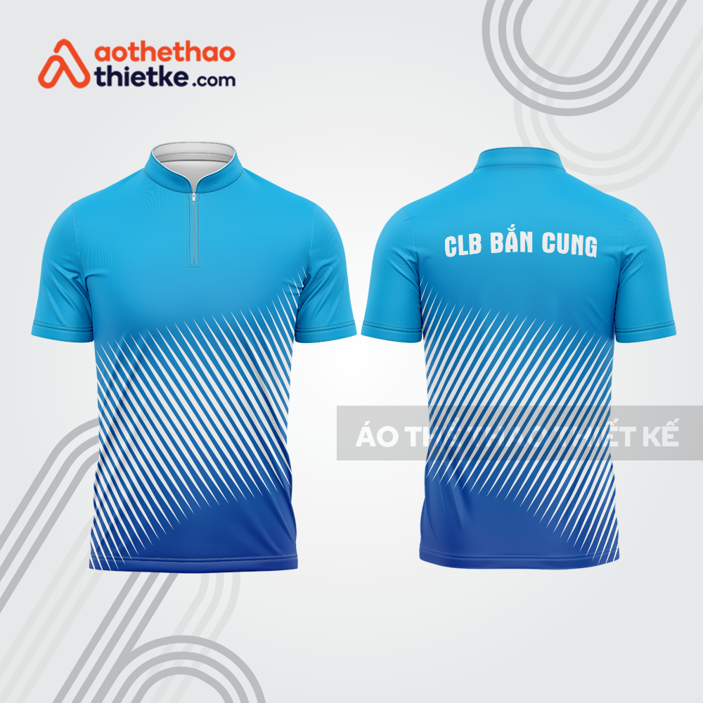 Mẫu thiết kế áo khóa kéo đồng phục CLB bắn cung đẹp bu178