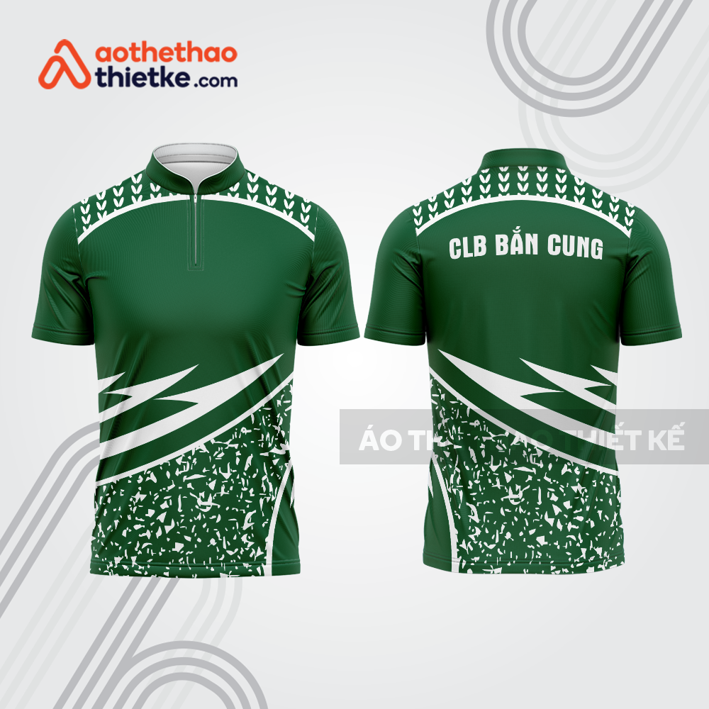 Mẫu thiết kế áo khóa kéo đồng phục CLB bắn cung đẹp bu179