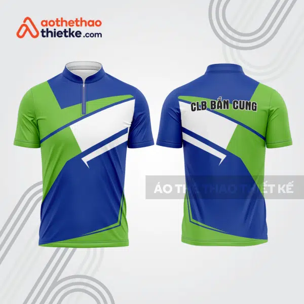 Mẫu thiết kế áo khóa kéo đồng phục CLB bắn cung đẹp bu183