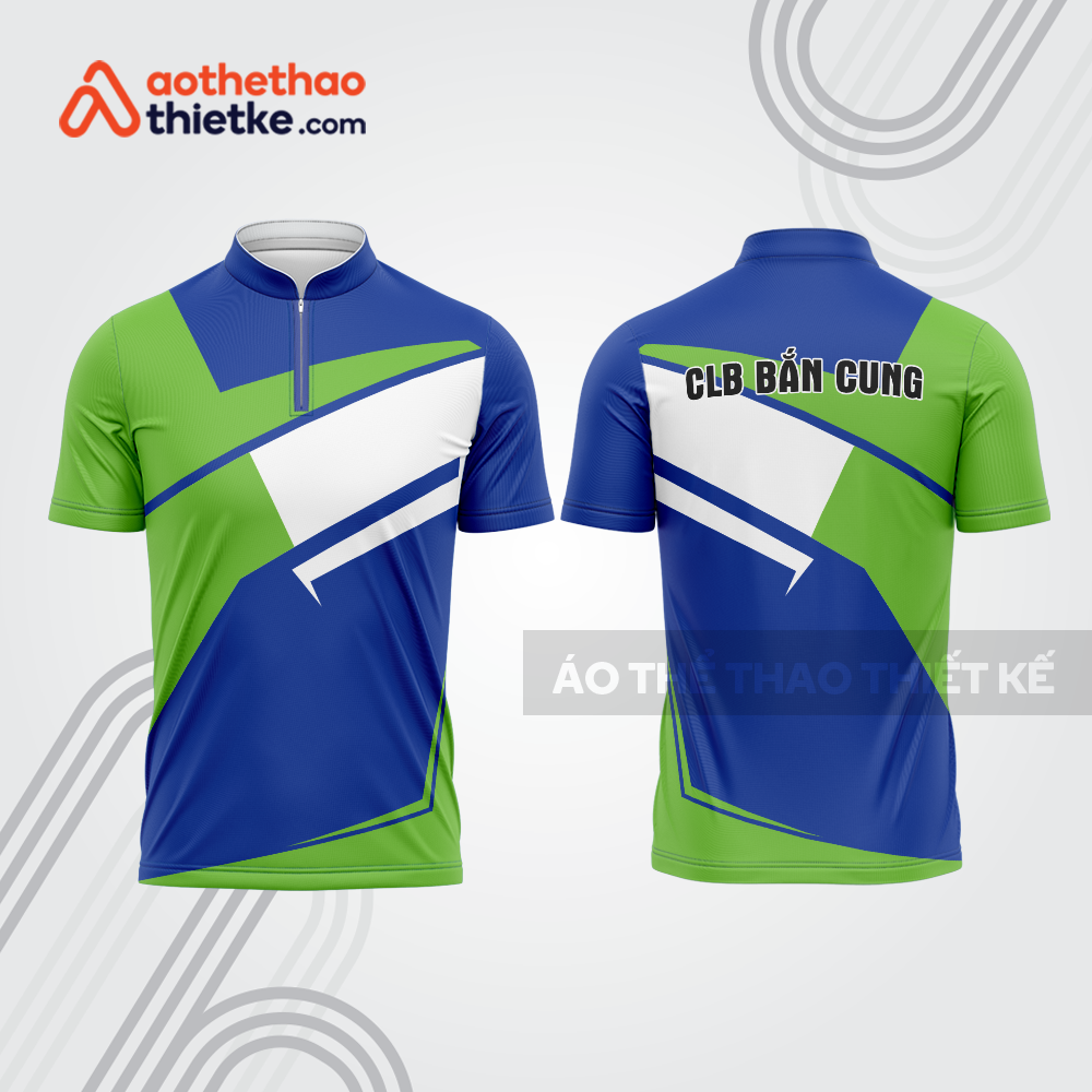 Mẫu thiết kế áo khóa kéo đồng phục CLB bắn cung đẹp bu183