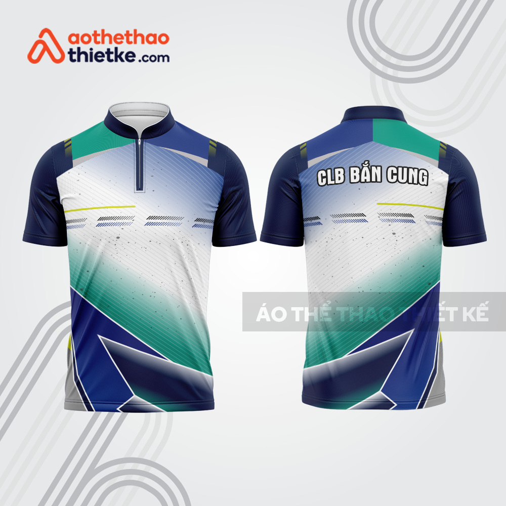 Mẫu thiết kế áo khóa kéo đồng phục CLB bắn cung đẹp bu184