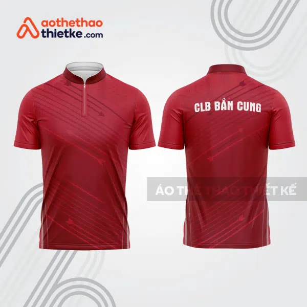 Mẫu thiết kế áo khóa kéo đồng phục CLB bắn cung đẹp bu189