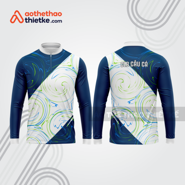 Mẫu thiết kế áo polo khóa kéo dài tay clb câu cá đẹp cca101