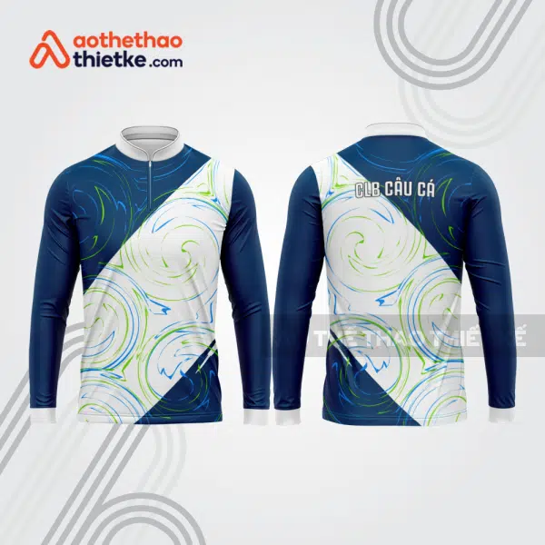 Mẫu thiết kế áo polo khóa kéo dài tay clb câu cá đẹp cca101