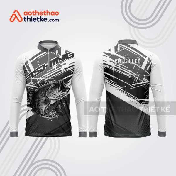 Mẫu thiết kế áo polo khóa kéo dài tay clb câu cá đẹp cca103
