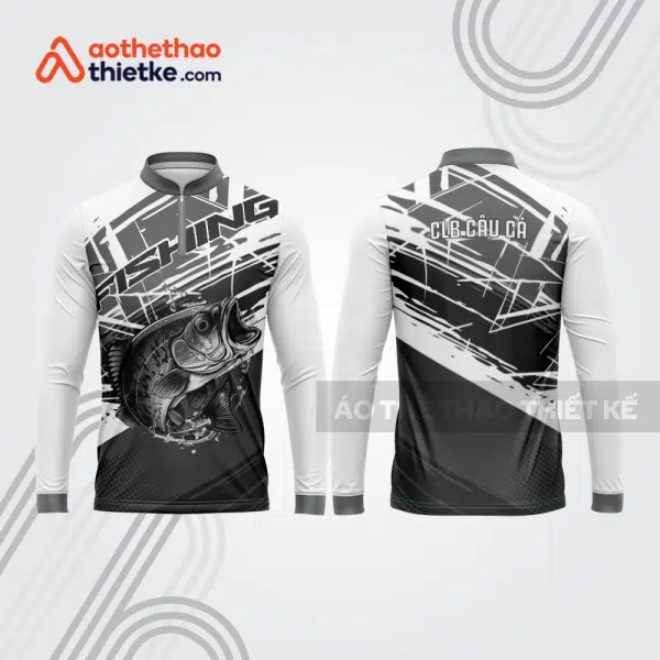 Mẫu thiết kế áo polo khóa kéo dài tay clb câu cá đẹp cca103
