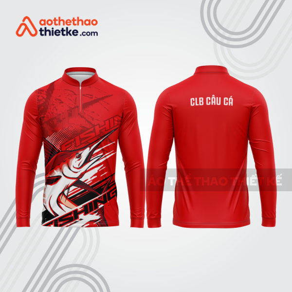 Mẫu thiết kế áo polo khóa kéo dài tay clb câu cá đẹp cca104