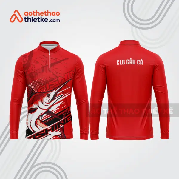 Mẫu thiết kế áo polo khóa kéo dài tay clb câu cá đẹp cca104