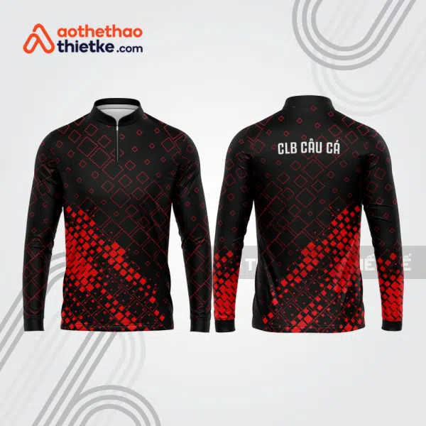 Mẫu thiết kế áo polo khóa kéo dài tay clb câu cá đẹp cca107