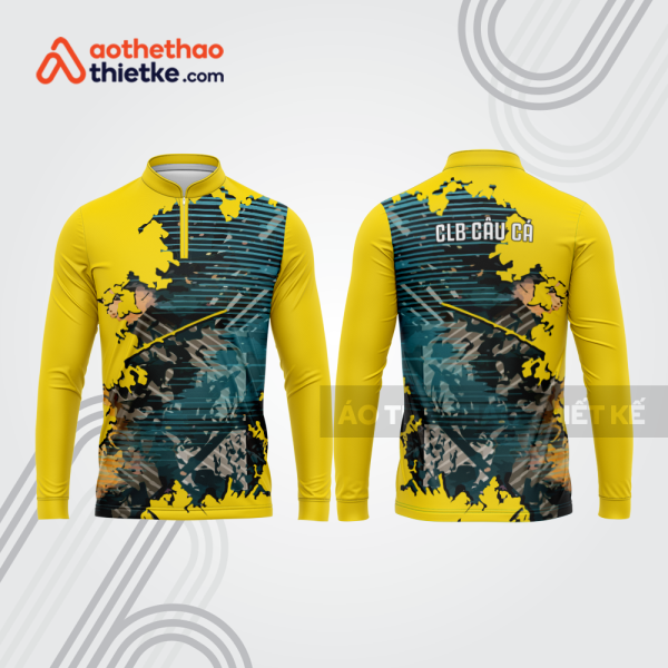Mẫu thiết kế áo polo khóa kéo dài tay clb câu cá đẹp cca109