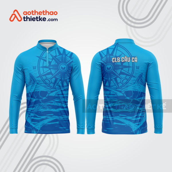 Mẫu thiết kế áo polo khóa kéo dài tay clb câu cá đẹp cca110