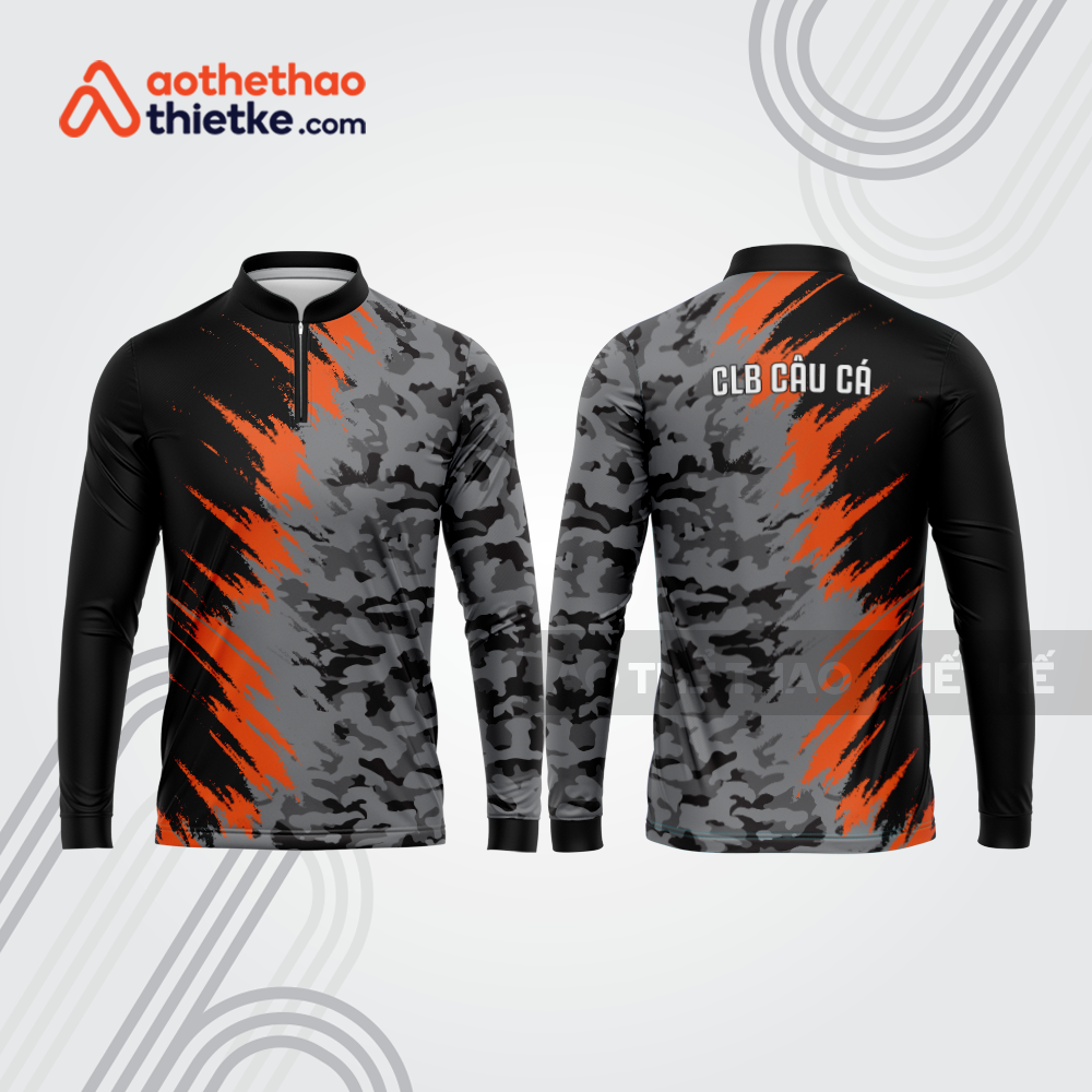 Mẫu thiết kế áo polo khóa kéo dài tay clb câu cá đẹp cca60