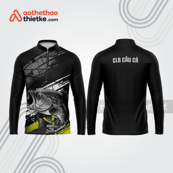 Mẫu thiết kế áo polo khóa kéo dài tay clb câu cá đẹp cca76