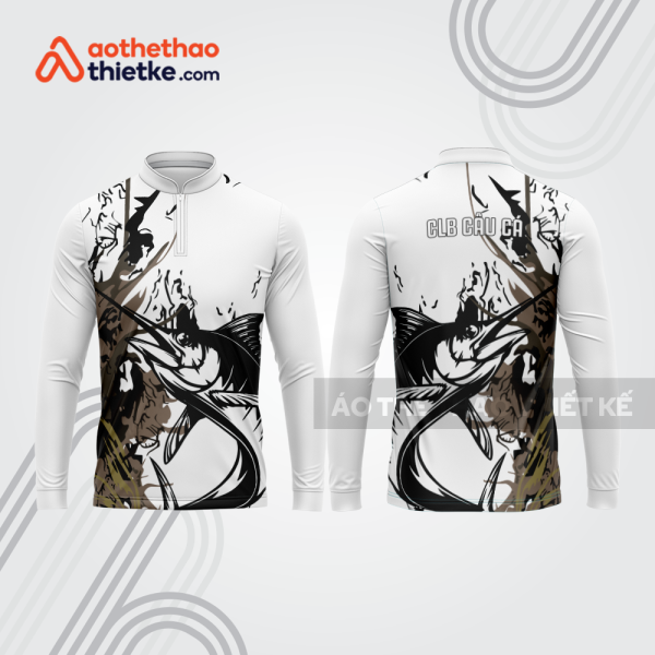 Mẫu thiết kế áo polo khóa kéo dài tay clb câu cá đẹp cca86