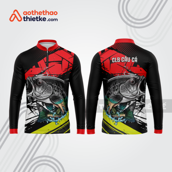 Mẫu thiết kế áo polo khóa kéo dài tay clb câu cá đẹp cca88