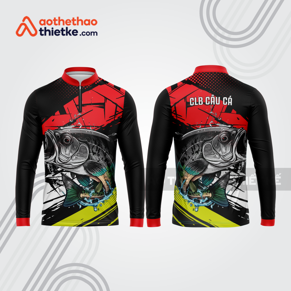 Mẫu thiết kế áo polo khóa kéo dài tay clb câu cá đẹp cca88