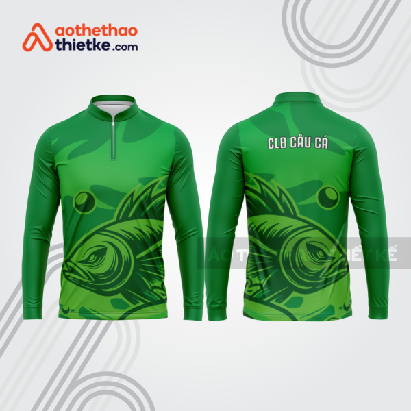 Mẫu thiết kế áo polo khóa kéo dài tay clb câu cá đẹp cca90