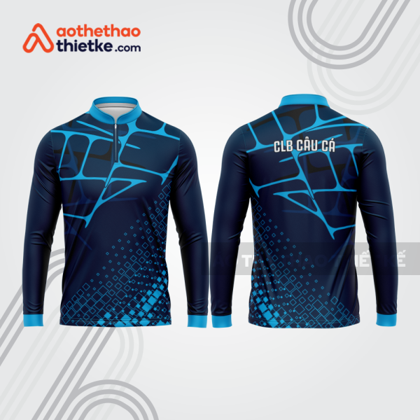 Mẫu thiết kế áo polo khóa kéo dài tay clb câu cá đẹp cca96