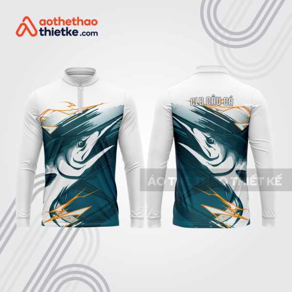 Mẫu thiết kế áo polo khóa kéo dài tay clb câu cá đẹp cca99