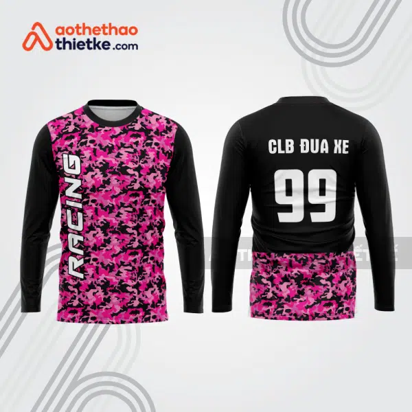 Mẫu thiết kế áo đồng phục dài tay đội đua xe mô tô & ô tô đẹp mtb1