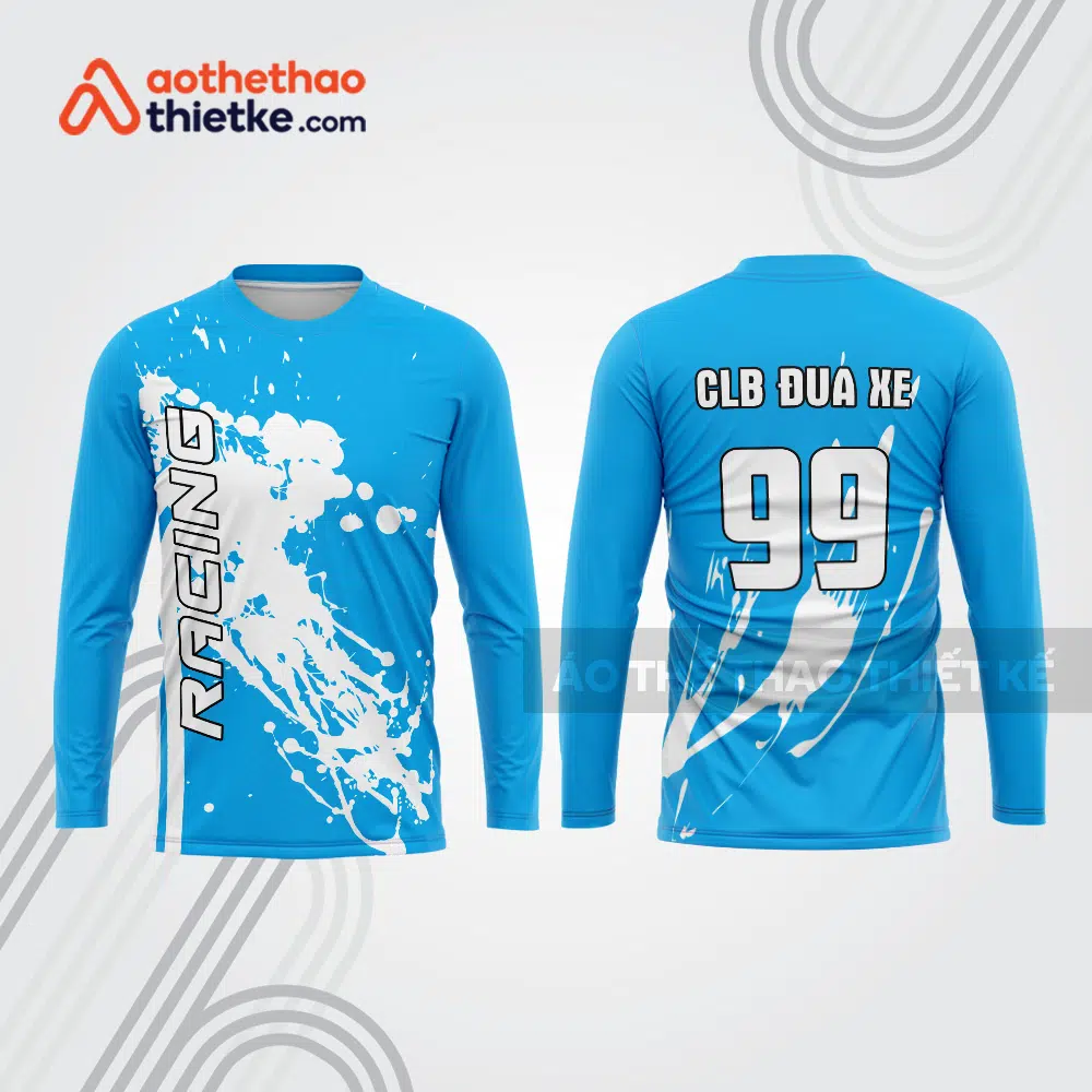 Mẫu thiết kế áo đồng phục dài tay đội đua xe mô tô & ô tô đẹp mtb10